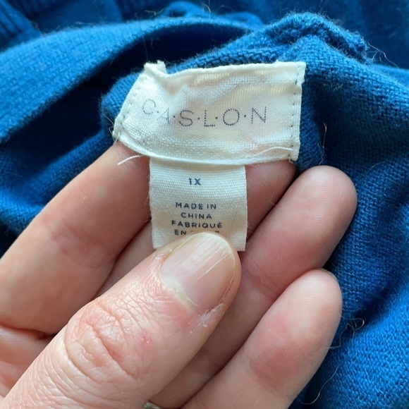 CASLON Teal Tie Back Tunic Style Sweater - Picture 10 of 10